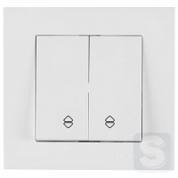 Вимикач двоклавішний ПРОХІДНИЙ Arvia Electric KAREN Білий (20 01 1000 211)